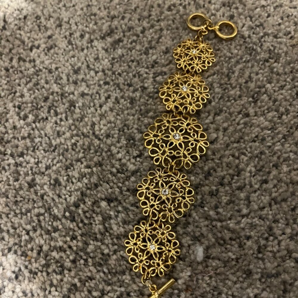 Dillards Bracelet and Silver and Gold Long Necklace
